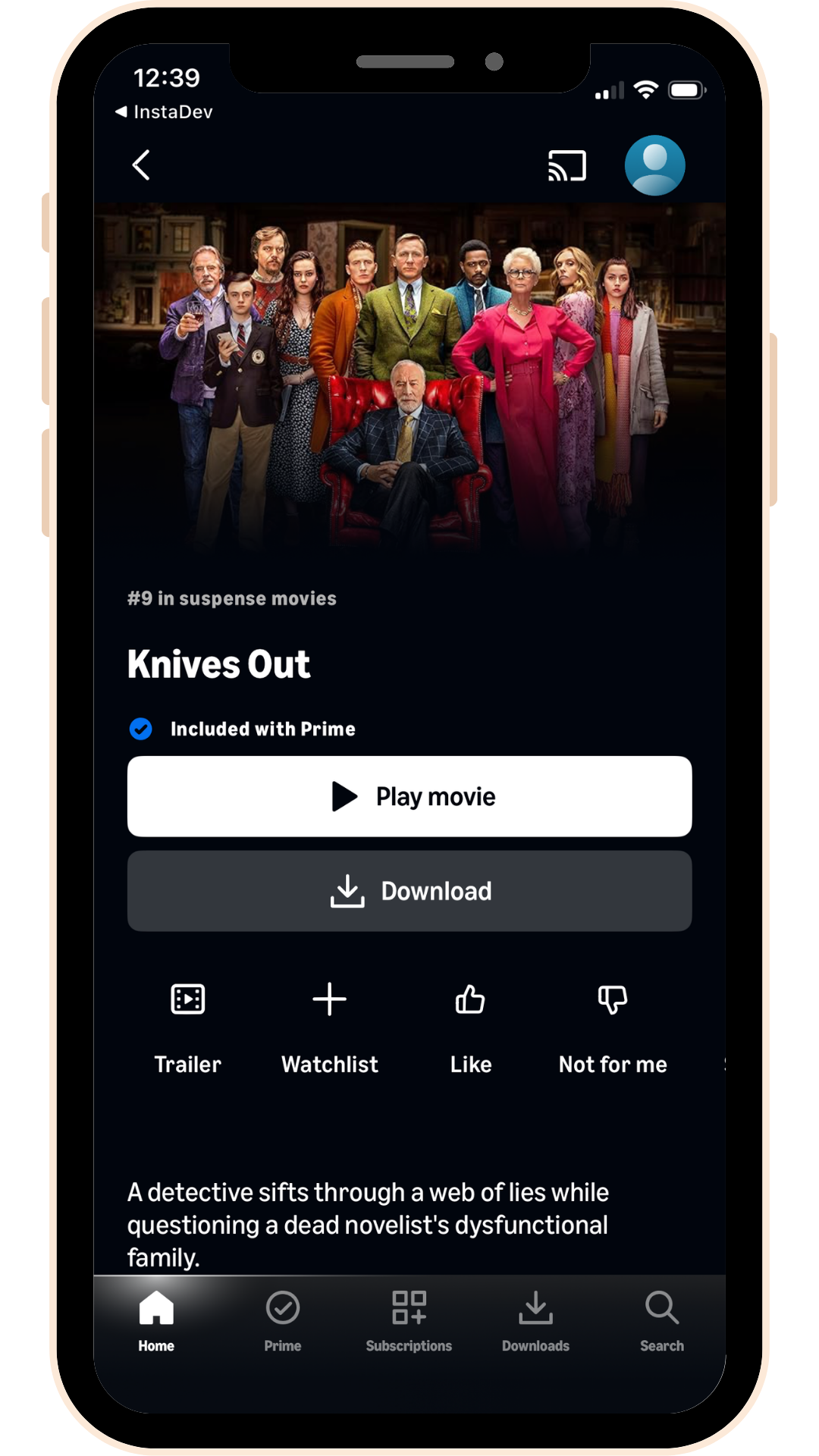 Instaflix Website screenshot 4